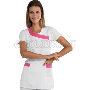 ISACCO MALIBU BIANCO+FUCSIA 100 % POLYESTER