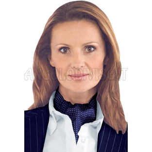 ISACCO ASCOT PUNTO SPILLO BLU 100% PURA SETA