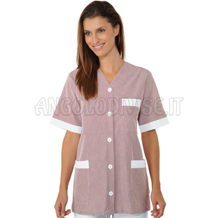 ISACCO MEDINA RIGATINO BORDEAUX 100% COTTON PIQUET