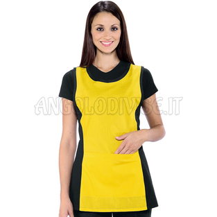 ISACCO PAPEETE NERO+GIALLO 65% POLYESTER  35% COTTON