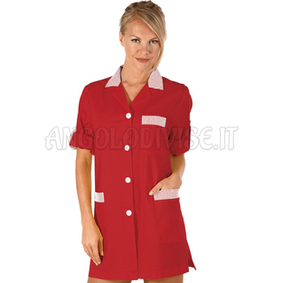 ISACCO CASACCA YORK M/M ROSSO+R.ROSSO 65% POLYESTER  35% COTTON