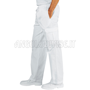 ISACCO PANTACHEF BIANCO 100 % COTTON