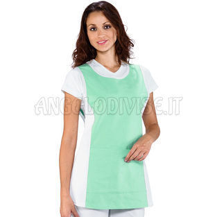 ISACCO PAPEETE BIANCO+VERDINO 100 % COTTON