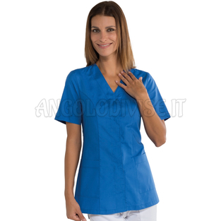 ISACCO CASACCA SION BLU CINA 65% POLYESTER  35% COTTON