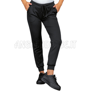 ISACCO PANTA OLIMPIA UNISEX JERSEY MILANO NERO 96% POLYESTER 4% SPANDEX