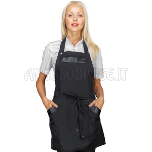 ISACCO GREMBIULE OREGON SHORT NERO 100 % POLYESTER