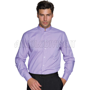 ISACCO CAMICIA UNISEX DUBLINO LILLA 65% POLYESTER  35% COTTON