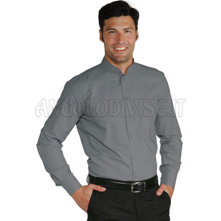 ISACCO CAMICIA UNISEX DUBLINO GRIGIO 65% POLYESTER  35% COTTON