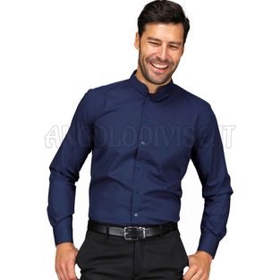 ISACCO CAMICIA UNISEX DUBLINO BLU 65% POLYESTER  35% COTTON