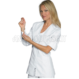 ISACCO CASACCA BENIDORM BIANCO 65% POLYESTER  35% COTTON