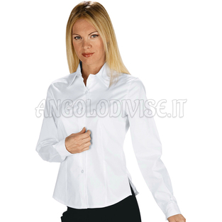 ISACCO CAMICETTA TENERIFE STRETCH BIANCO 97% COTTON  3% SPANDEX