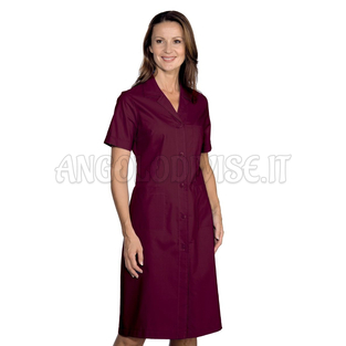 ISACCO CAMICE DONNA M/M BORDEAUX 65% POLYESTER  35% COTTON