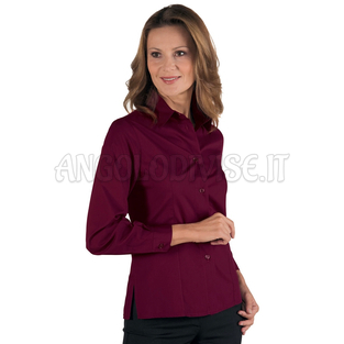 ISACCO CAMICETTA KYOTO BORDEAUX 65% POLYESTER  35% COTTON