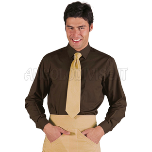 ISACCO CAMICIA UNISEX CACAO 65% POLYESTER  35% COTTON