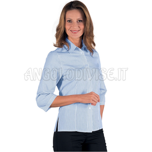 ISACCO CAMICETTA KYOTO MAN.3/4 R. AZZURRA 65% POLYESTER  35% COTTON