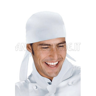 ISACCO BANDANA BIANCO 65% POLYESTER  35% COTTON