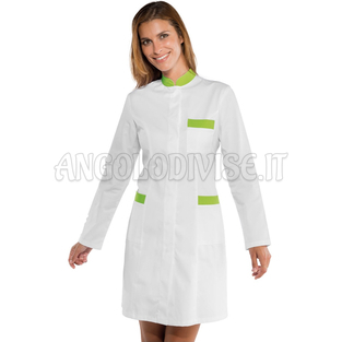 ISACCO CAMICE CATALINA BIANCO + MELA 65% POLYESTER  35% COTTON