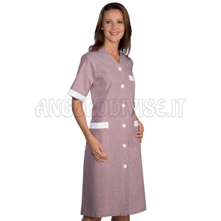 ISACCO CAMICE MICHELLE R.BORDEAUX 100% COTTON PIQUET