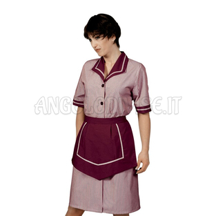 ISACCO CAMICE AMALFI CON GREMBIULINO R. BORDEAUX 65% POLYESTER  35% COTTON
