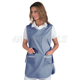 ISACCO PONCHO RIGA BLU 65% POLYESTER  35% COTTON