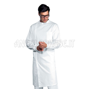 ISACCO CAMICE DENTISTA POLSI IN MAGLIA VERDE 100 % COTTON