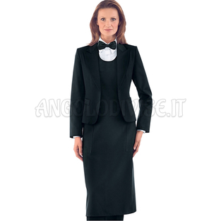 ISACCO SPENCER DONNA SOMMELIER FODERATO NERO 60% WOOL (LANA)  40% POLYESTER