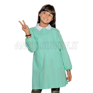 ISACCO GREMBIULINO POLLICINO VERDE ACQUA 65% POLYESTER  35% COTTON