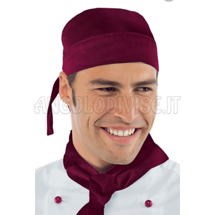 ISACCO BANDANA BORDEAUX 65% POLYESTER  35% COTTON