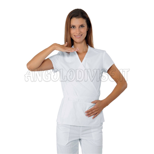 ISACCO KIMONO TONGA BIANCO 65% POLYESTER  35% COTTON