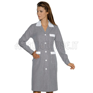 ISACCO CAMICE POSITANO RIGATINO NERO+BIANCO 100 % COTTON