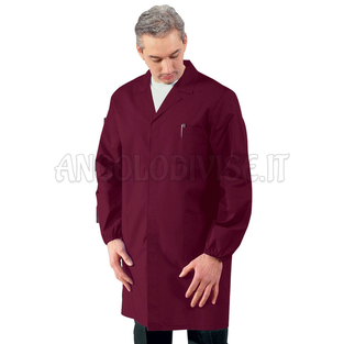 ISACCO CAMICE UOMO BORDEAUX 65% POLYESTER  35% COTTON