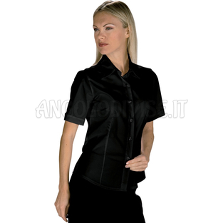 ISACCO CAMICETTA KYOTO M/M NERO 65% POLYESTER  35% COTTON