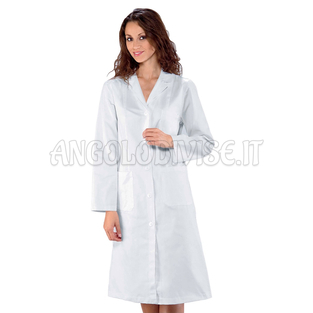 ISACCO CAMICE DONNA VICHY BIANCO 100 % COTTON
