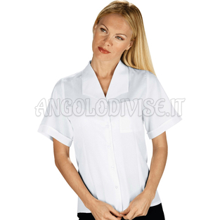 ISACCO CAMICETTA FIRENZE M/M  PIQUET BIANCO 65% POLYESTER  35% COTTON