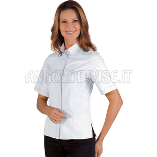 ISACCO CAMICETTA KYOTO M/M BIANCO 65% POLYESTER  35% COTTON