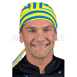 ISACCO BANDANA GIALLO/BLU 100 % COTTON