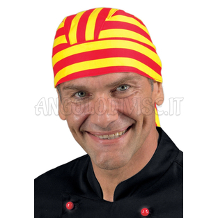 ISACCO BANDANA GIALLO/ROSSO 100 % COTTON