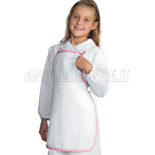 ISACCO BABY PETTORINA BIANCO+ROSA 100 % COTTON
