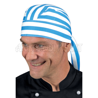 ISACCO BANDANA BIANCO/AZZURRO 100 % COTTON
