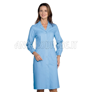 ISACCO CAMICE DONNA AZZURRO 65% POLYESTER  35% COTTON