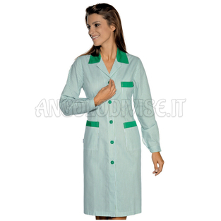 ISACCO CAMICE POSITANO RIGA VERDE+VERDE 65% POLYESTER  35% COTTON