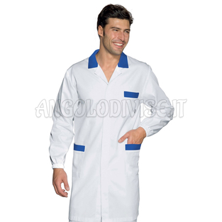 ISACCO CAMICE TORONTO BIANCO+BLU CINA 100 % COTTON