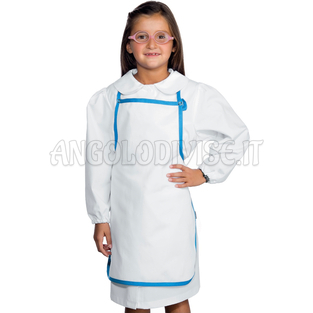 ISACCO BABY PETTORINA BIANCO+AZZURRO 100 % COTTON