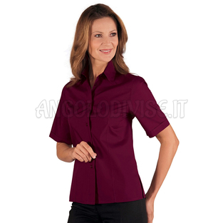 ISACCO CAMICETTA KYOTO M/M BORDEAUX 65% POLYESTER  35% COTTON
