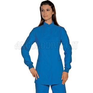 ISACCO CASACCA LIONE POLSI IN MAGLIA AZZURRO 100 % COTTON