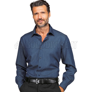 ISACCO CAMICIA NEVADA UNISEX STRETCH LIGHT JEANS 97% COTTON  3% SPANDEX