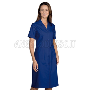 ISACCO CAMICE DONNA M/M BLU 65% POLYESTER  35% COTTON