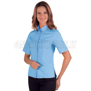 ISACCO CAMICETTA KYOTO M/M AZZURRO 65% POLYESTER  35% COTTON