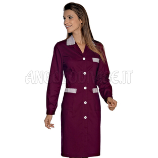 ISACCO CAMICE POSITANO BORDEAUX+R.BORDEAUX 65% POLYESTER  35% COTTON
