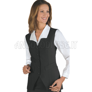 ISACCO GILET DONNA NERO 100 % POLYESTER